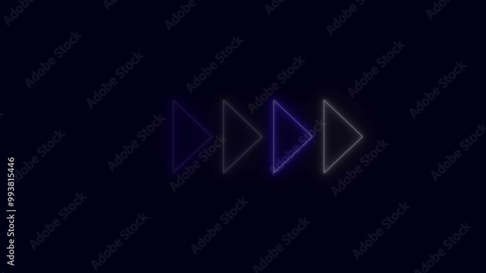 neon glowing arrows. Direction banner. Futuristic light on black background. neon glowing arrows. Direction banner. Futuristic light on black background.
