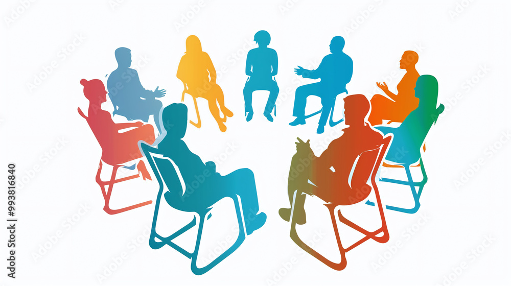Group Meeting Support Circle - group of people in circle Group Meeting Support Circle - group of people in circle
