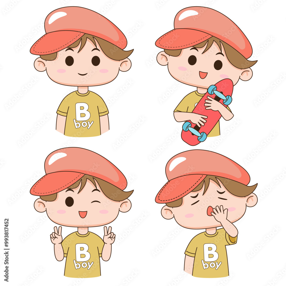 Vector illustrations of a cartoon boy in different emotions - happy, crying, and laughing. Ideal for educational and children’s media content.” Vector illustrations of a cartoon boy in different emotions - happy, crying, and laughing. Ideal for educational and children’s media content.”