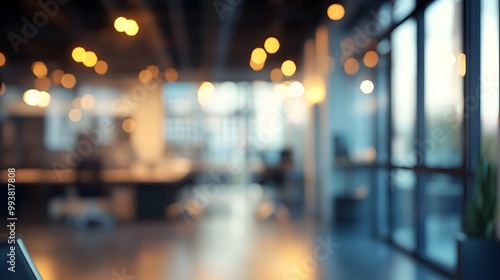 Wallpaper Mural Abstract blurred office interior room. blurry working space with defocused effect. use for background or backdrop in business concept.  Torontodigital.ca