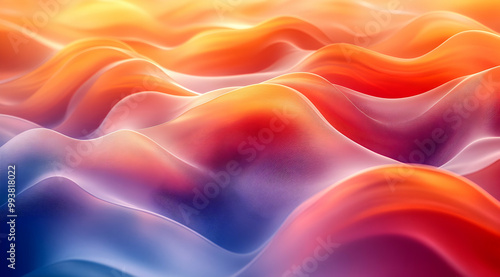 Wallpaper Mural Abstract 3D Background with Colorful Wavy Pattern Torontodigital.ca