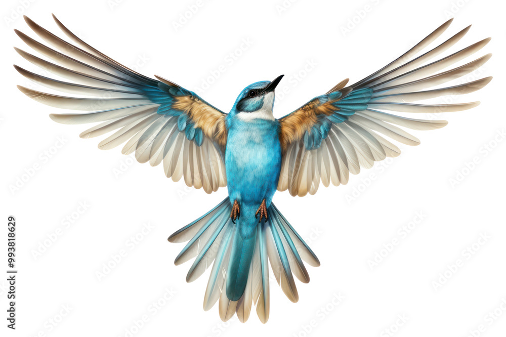 Fototapeta premium PNG Bird animal flying white background.