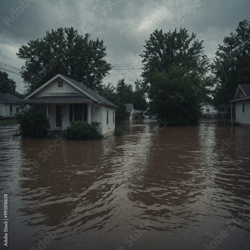 Unprecedented rainfall causes city streets to flood leaving buildings and vehicles underwater