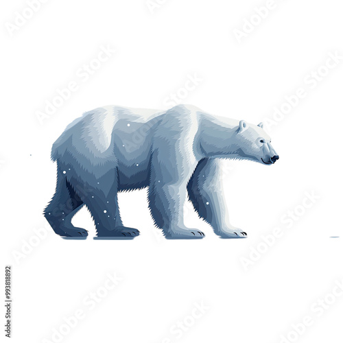 White bear cartoon vector illustration