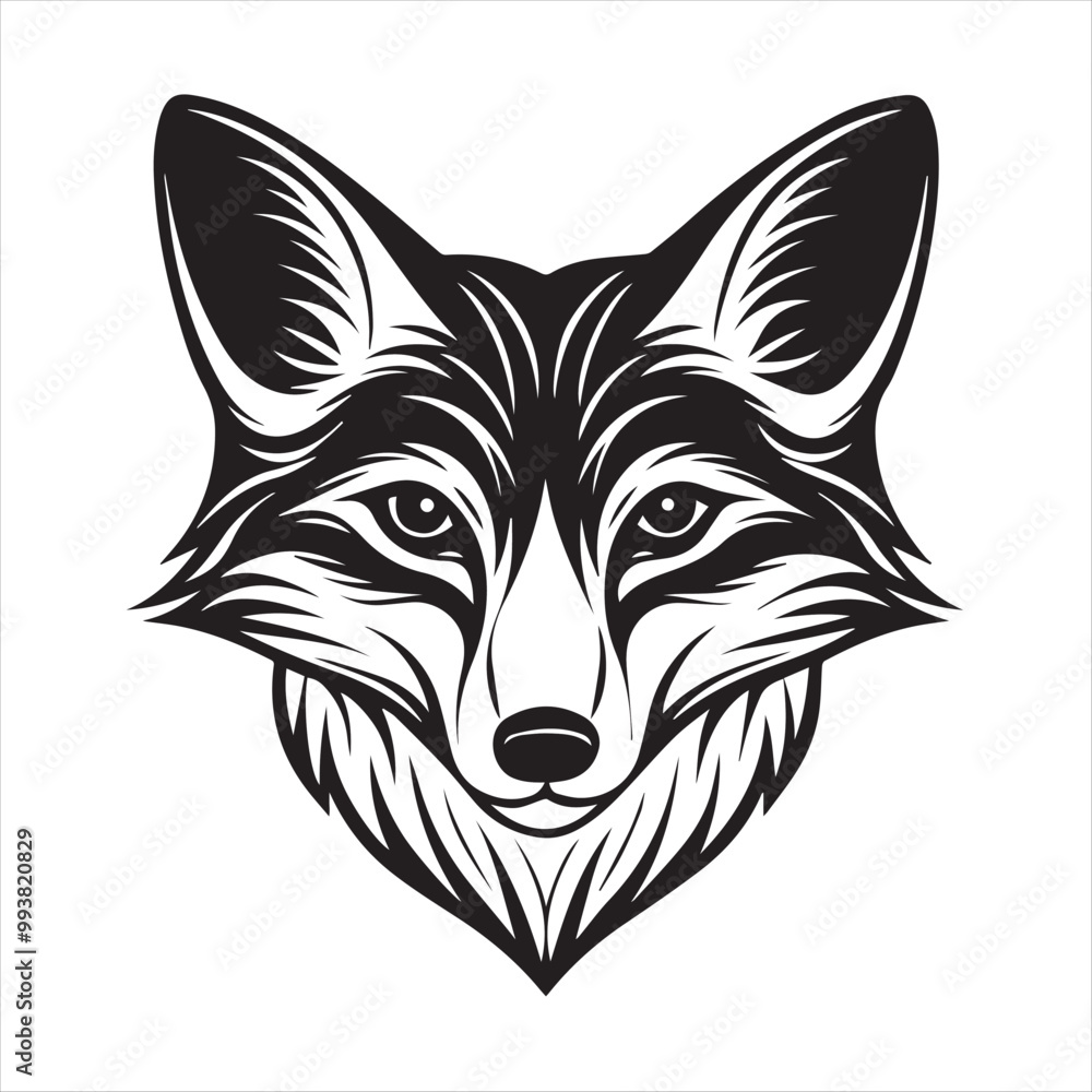 Fototapeta premium fox silhouette vector 
