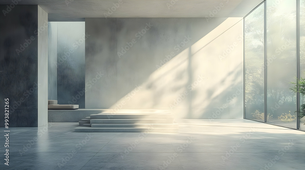 Modern Minimalist Interior Design 3D Illustration Modern Minimalist Interior Design 3D Illustration