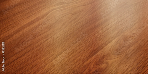 A close up of high gloss lacquered wood paneling with a deep rich brown color the reflective surf.deep brow wood planks with natural texture, wooden retro background, light wooden background, table