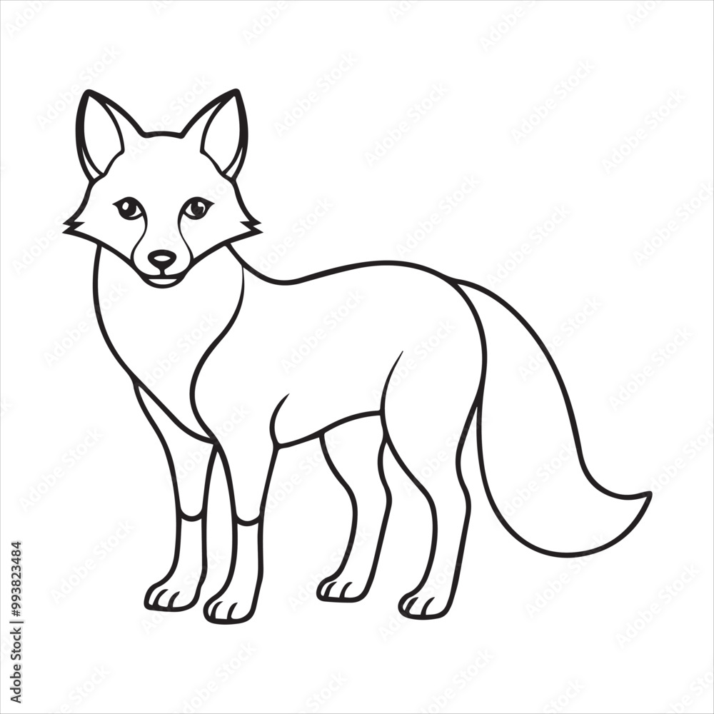 Fototapeta premium fox silhouette vector 