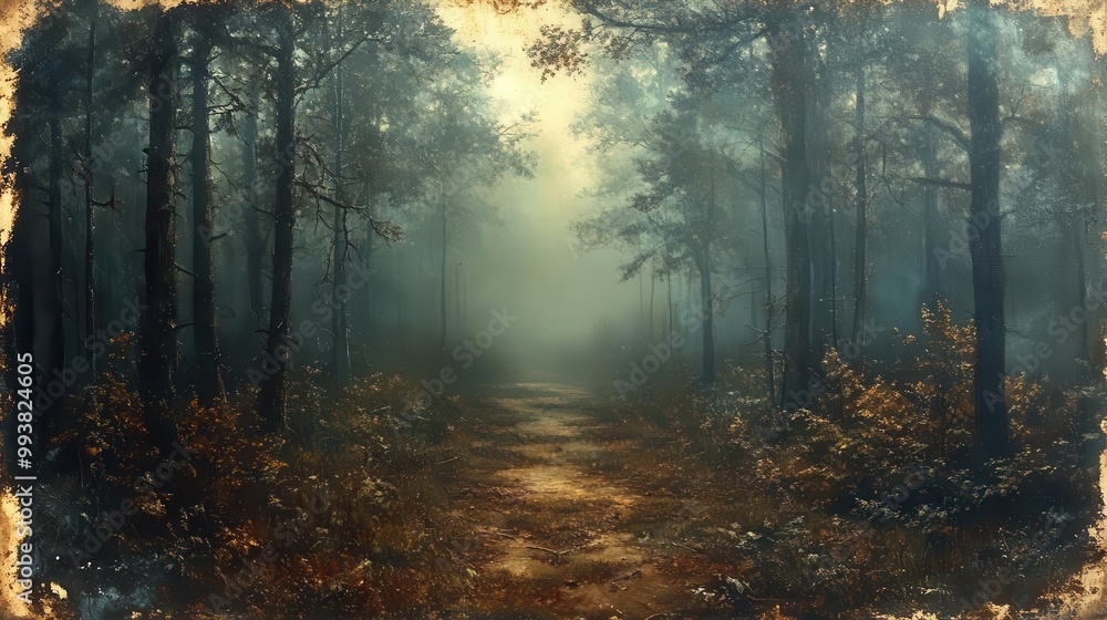 Fototapeta premium vintage distressed photo featuring light leaks and textured grain evoking nostalgia with its weathered appearance surrounded by a vignette that draws focus to its timeless memories