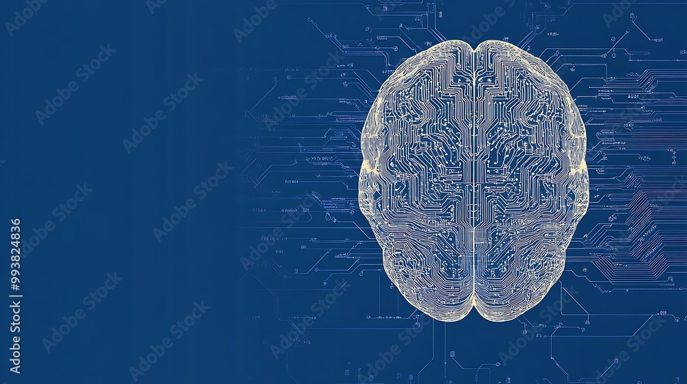 Human Brain and Circuitry A human brain integrated with circuit ...