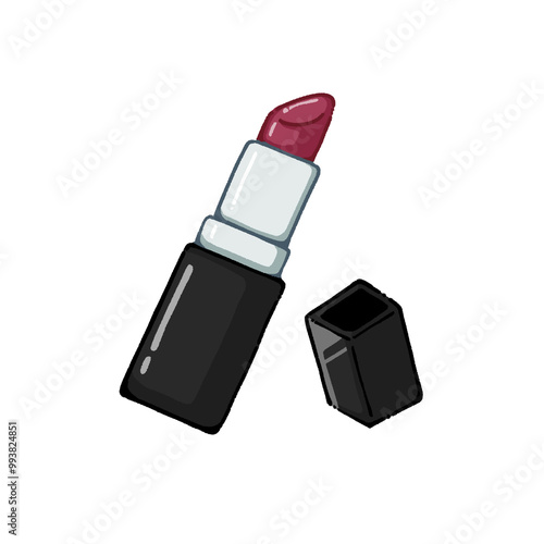 シンプルな口紅のイラスト