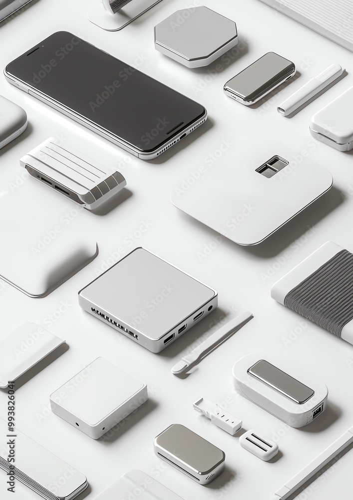 Minimalist Tech Gadgets Layout Minimalist Tech Gadgets Layout