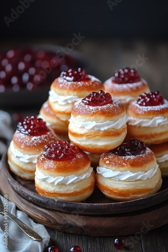 Wallpaper Mural Krofne - Serbian doughnuts, typically filled with jam or cream. Torontodigital.ca