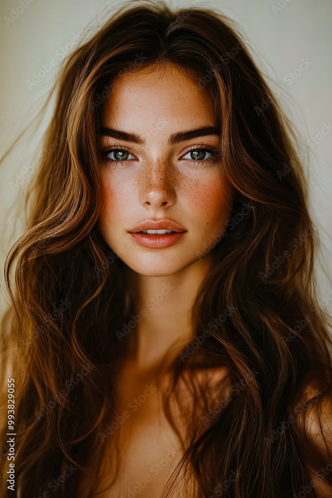 Close-up portrait of a young attractive woman. Close-up portrait of a young attractive woman.