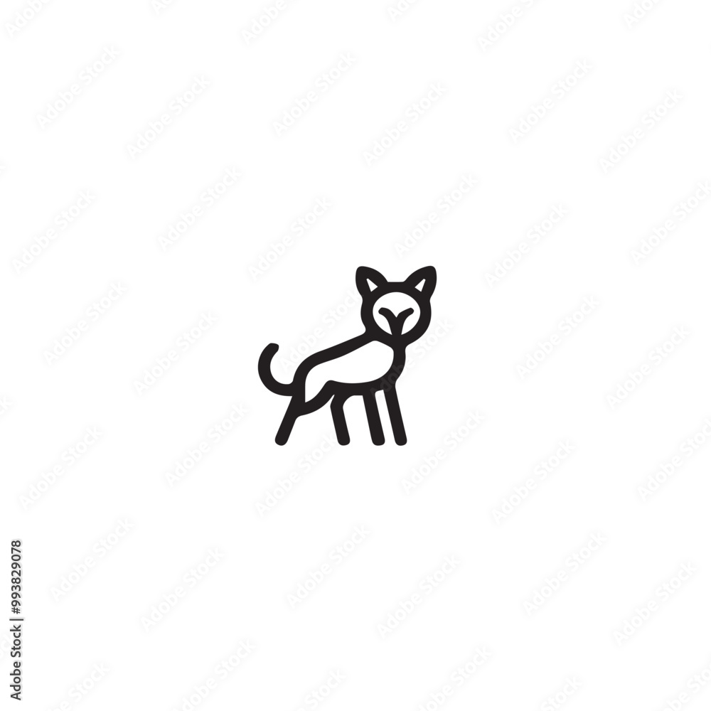Simple of Animal silhouette Vector Line Icons Simple of Animal silhouette Vector Line Icons
