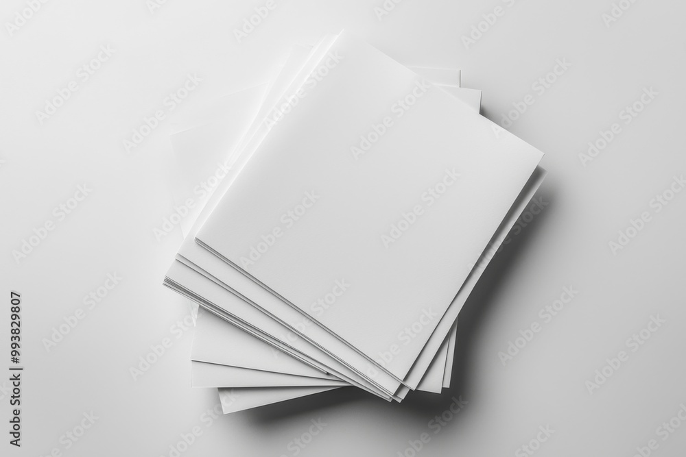 Blank A4 Stacked Paper Mockup isolated created with Generative AI Blank A4 Stacked Paper Mockup isolated created with Generative AI