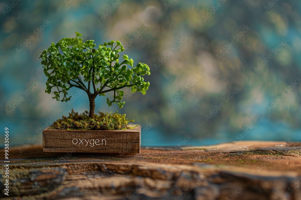 ai generative small tree with word oxygen ai generative small tree with word oxygen