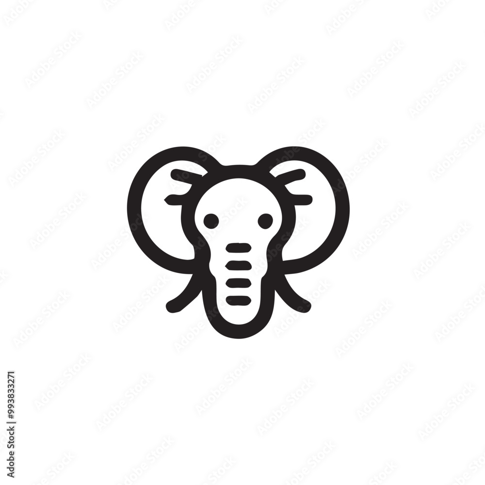 Simple of Animal silhouette Vector Line Icons