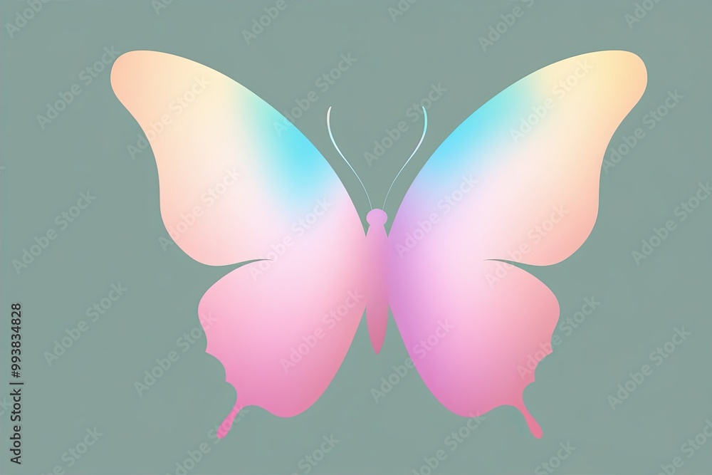 Abstract Blur Gradient Butterfly Shape in Pastel Colors for Social Posts, Banners, and Posters Abstract Blur Gradient Butterfly Shape in Pastel Colors for Social Posts, Banners, and Posters