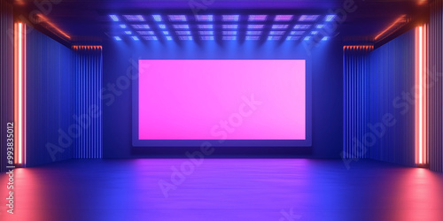 Wallpaper Mural High-tech futuristic text box template with clean, sleek design elements, perfect for modern digital interfaces and presentations. Minimalist style with sharp lines, geometric shapes, and a vibrant co Torontodigital.ca