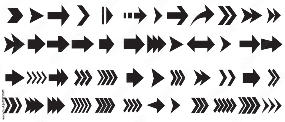 Arrow icon. Mega set of vector arrows. Set of black vector arrows. Collection different Arrows on flat style. Modern simple arrows. Simple arrows big set. Vector illustration. Arrow icon. Mega set of vector arrows. Set of black vector arrows. Collection different Arrows on flat style. Modern simple arrows. Simple arrows big set. Vector illustration.
