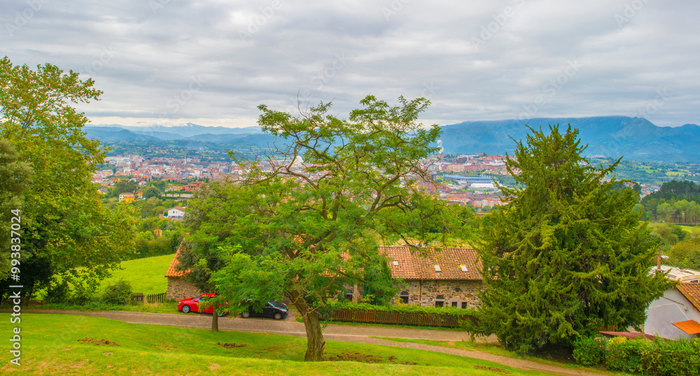 Naklejka premium Cities and towns in Northern Spain demonstrate a great historical and geographical diversity in their architecture, Spain, September 2024