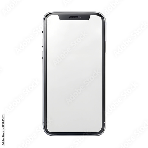 Smartphone design with blank white screen