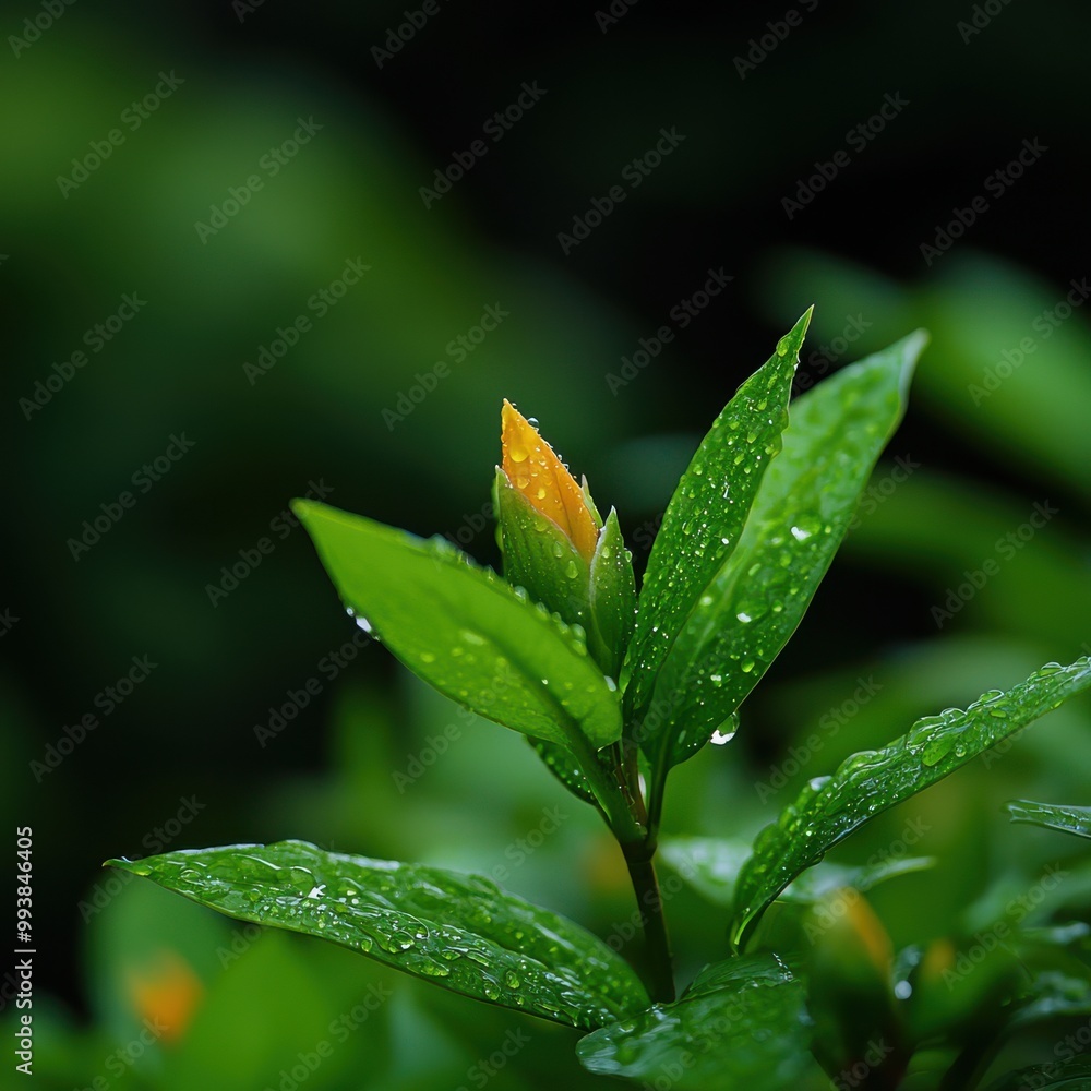 A close-up of a vibrant green leaf with droplets of water, symbolizing freshness and nature's beauty. A close-up of a vibrant green leaf with droplets of water, symbolizing freshness and nature's beauty.