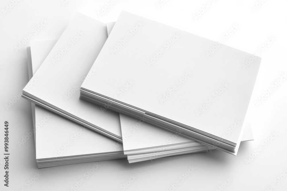 Blank A4 Stacked Paper Mockup isolated created with Generative AI Blank A4 Stacked Paper Mockup isolated created with Generative AI
