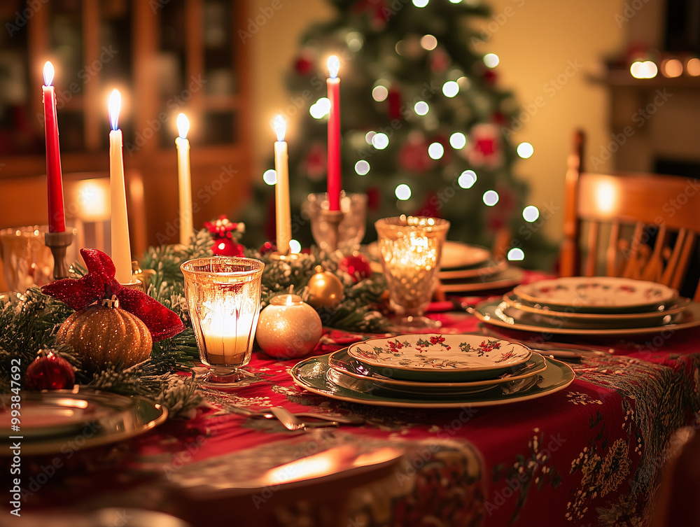 christmas table setting