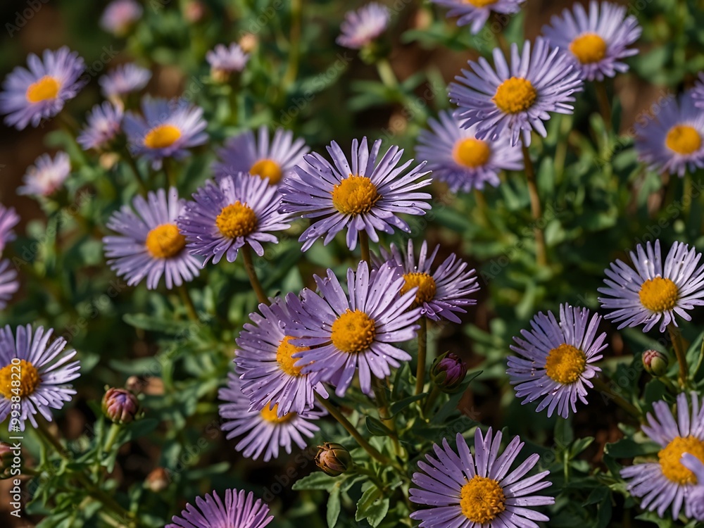 European Michaelmas daisy (Aster amellus). European Michaelmas daisy (Aster amellus).