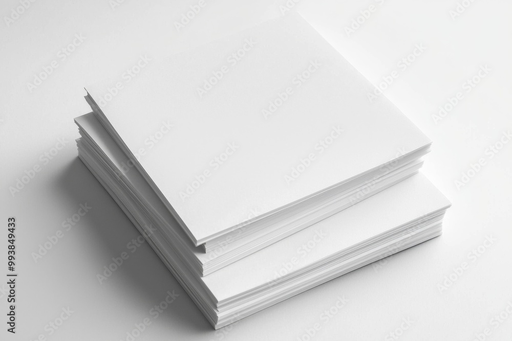 Blank A4 Stacked Paper Mockup isolated created with Generative AI Blank A4 Stacked Paper Mockup isolated created with Generative AI