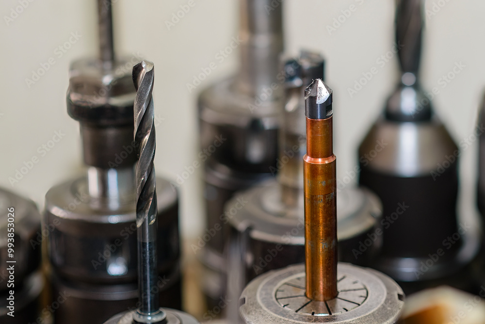 Close up scene the tip drill tool. Close up scene the tip drill tool.