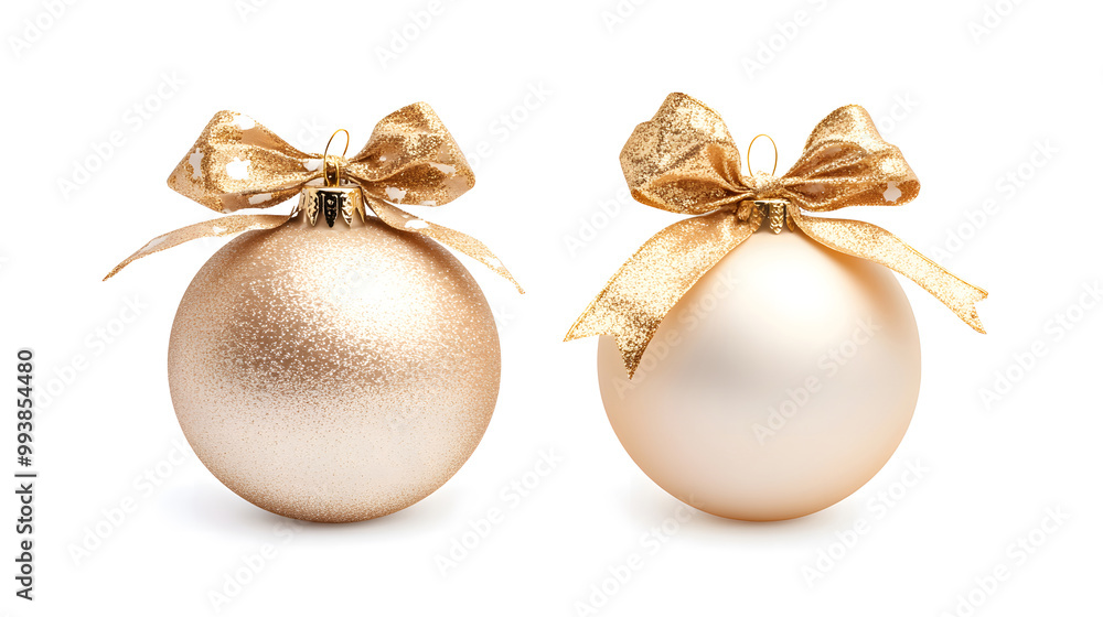 Elegant Christmas Baubles with Glittering Bows design Elegant Christmas Baubles with Glittering Bows design
