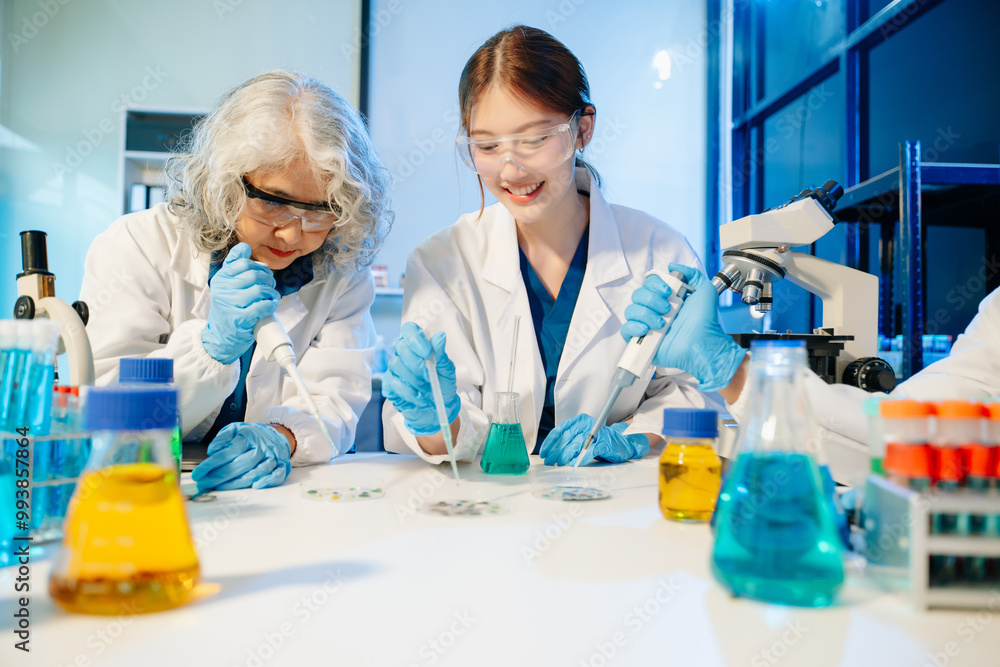 Scientist team with tablet and laptop, laboratory and ecofriendly science. Agriculture, research and scientists Scientist team with tablet and laptop, laboratory and ecofriendly science. Agriculture, research and scientists
