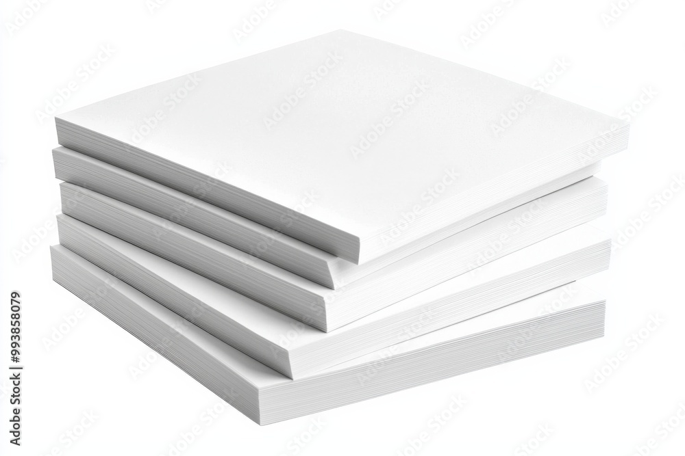 Blank A4 Stacked Paper Mockup isolated created with Generative AI Blank A4 Stacked Paper Mockup isolated created with Generative AI
