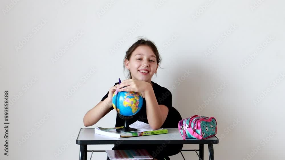 garota estudante me carteira escolar