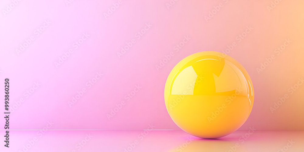 Simple Yellow Ball on Gradient Background Simple Yellow Ball on Gradient Background