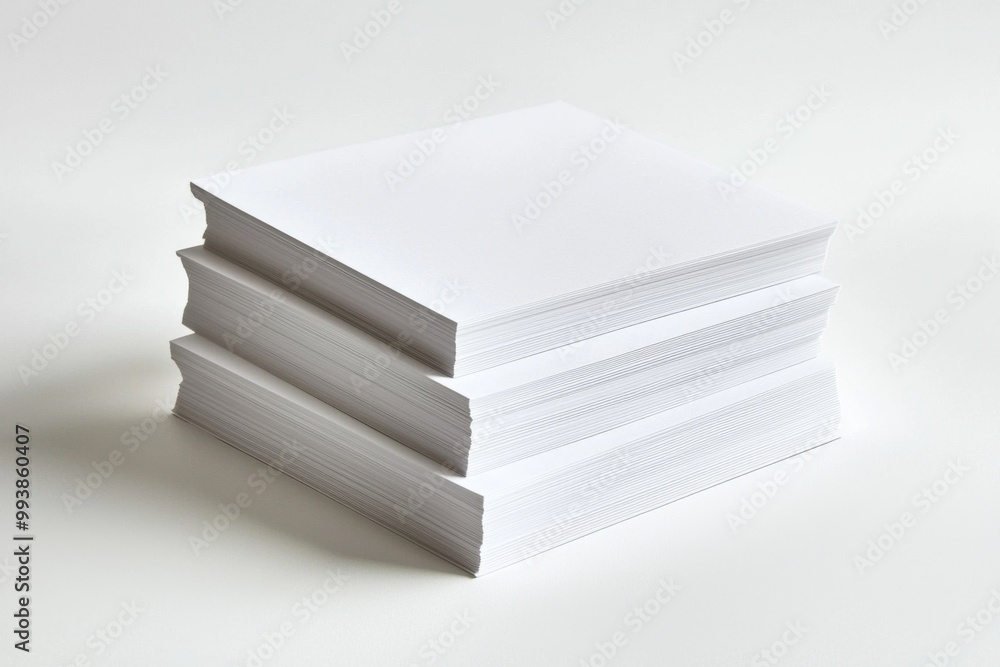 Blank A4 Stacked Paper Mockup isolated created with Generative AI Blank A4 Stacked Paper Mockup isolated created with Generative AI