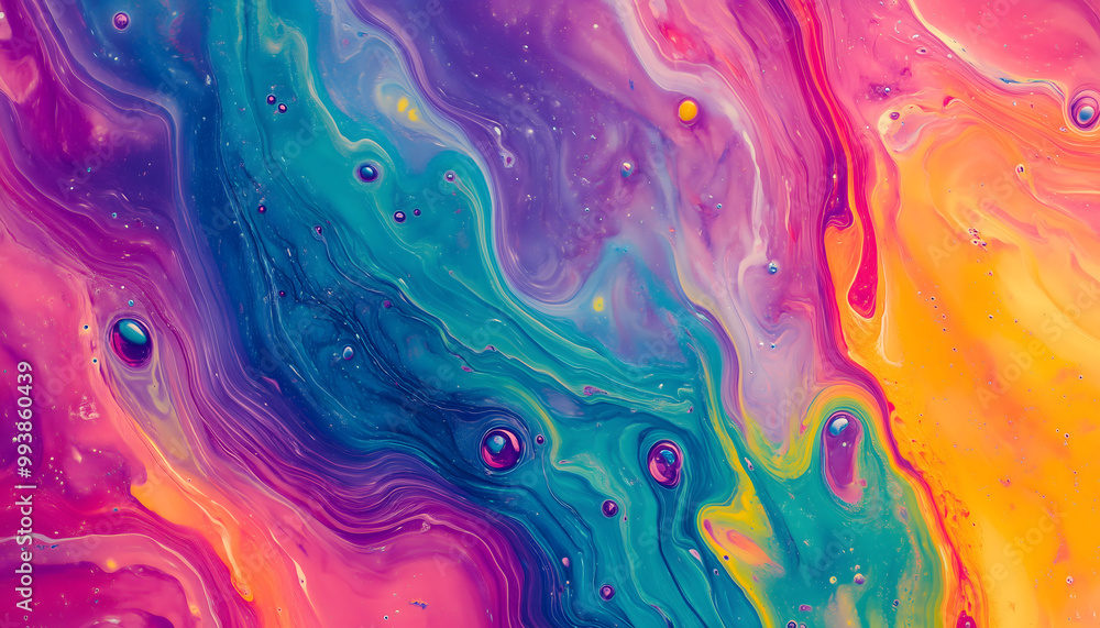 An abstract and vibrant illustration of various colors blending together seamlessly An abstract and vibrant illustration of various colors blending together seamlessly