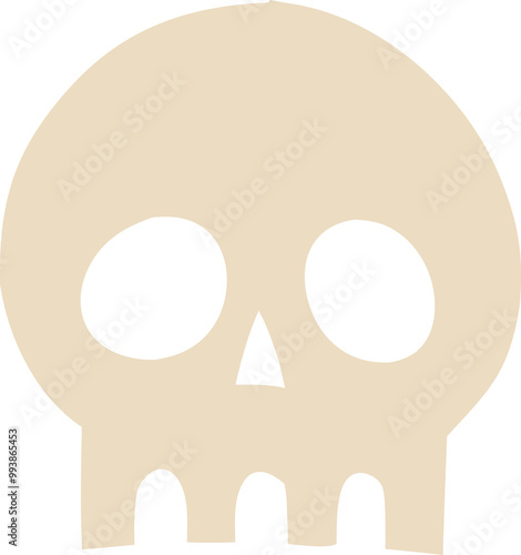 skull and crossbones Halloween illustration 