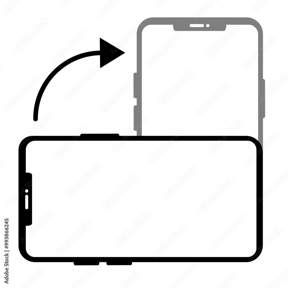 rotate your phone from horizontal to vertical icon . smart phone black vector icon
rotate your phone from horizontal to vertical icon . smart phone black vector icon
