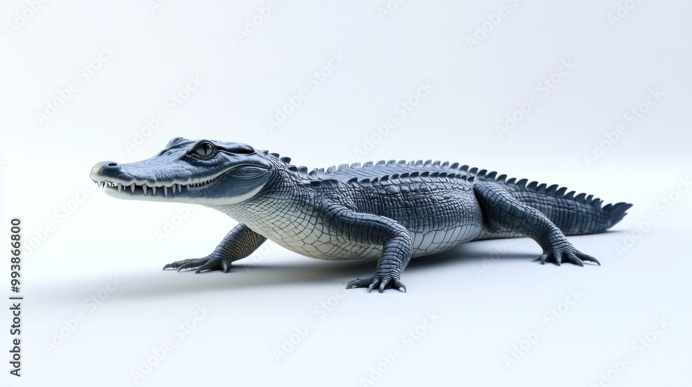 Alligator on White Background Alligator on White Background