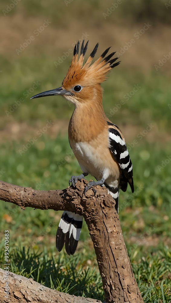 Hoopoe bird searching for food. Hoopoe bird searching for food.