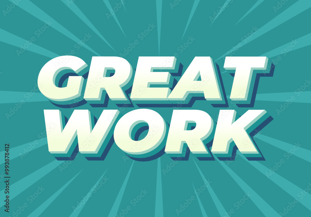 Great work. Text effect in 3D style with good colors Great work. Text effect in 3D style with good colors