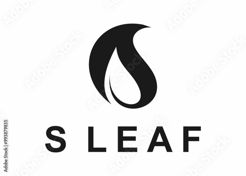 letter s leaf logo, design, vector, illustration, creative icon, template