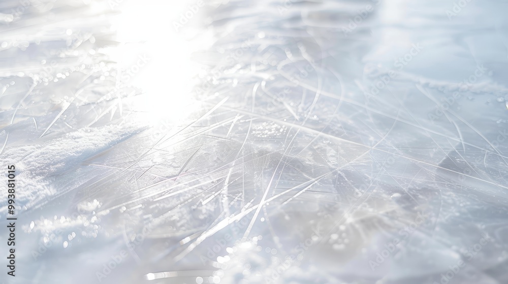 Close up of ice skating rink texture showcasing intricate patterns on a pristine white surface Close up of ice skating rink texture showcasing intricate patterns on a pristine white surface