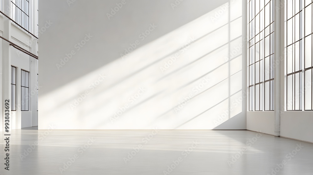 Obraz premium White open space, blank wall. 