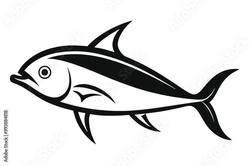 Solid color Mahi (Dolphin Fish) animal vector design