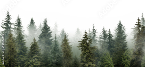 PNG Pine trees forest nature backgrounds landscape. #993886892